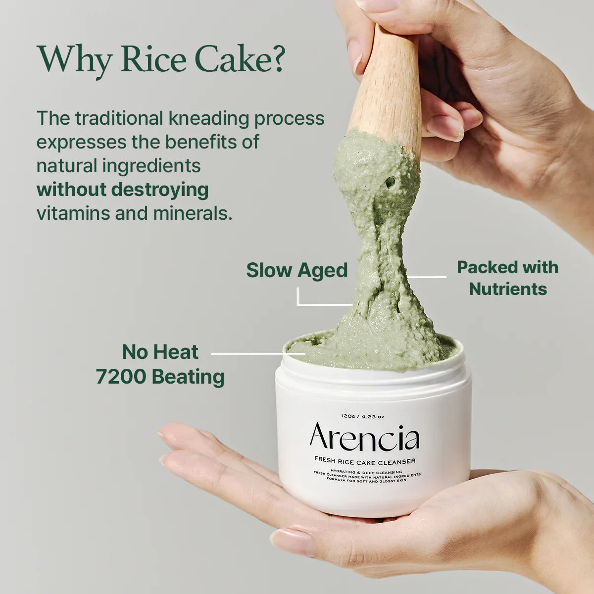 ARENCIA | Limpiador Fresh Green Rice Mochi Cleanser - 120g